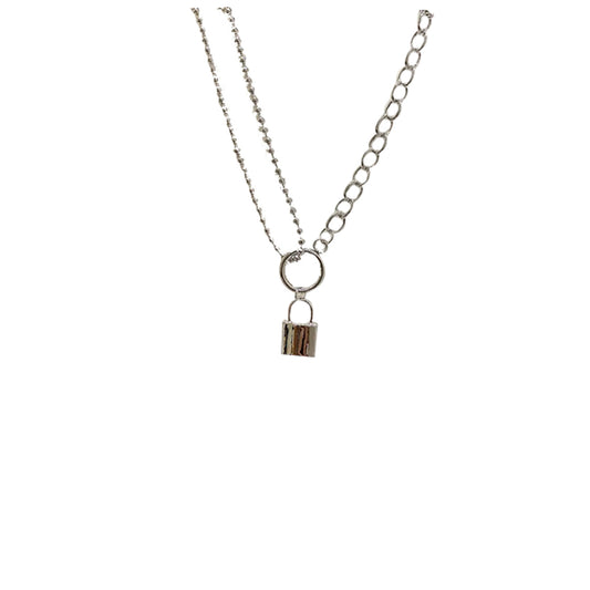 Collar Moda Aleación de Titanio Candado Eslabones