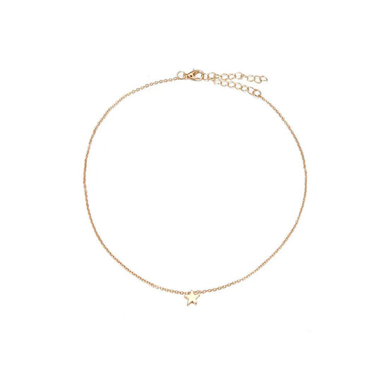 Collar Aleación de Titanio Dije Estrella Sencilla