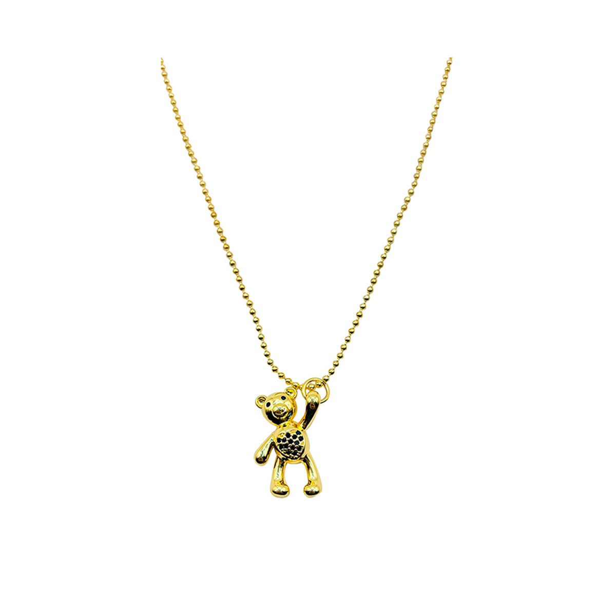 Gargantilla Chapa de Oro 18K Dije de Oso