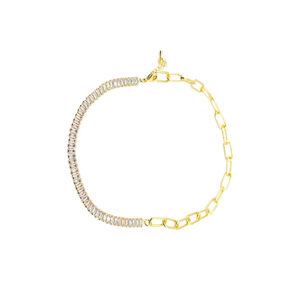 Gargantilla Chapa de Oro 18K Combinación eslabones