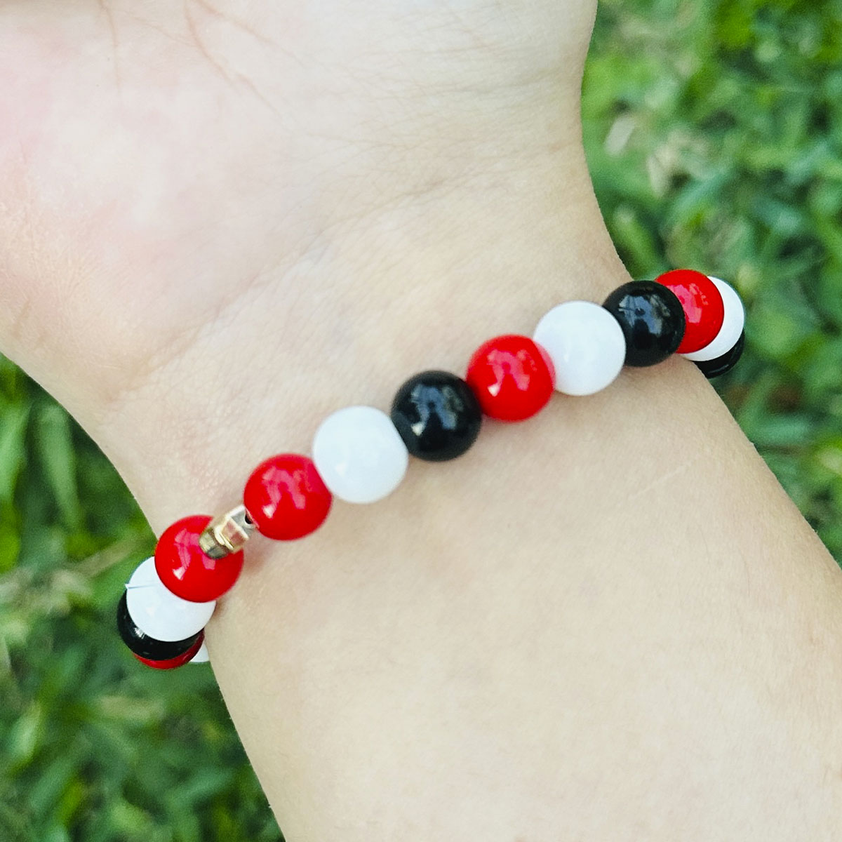 Pulsera Elástica Cuentas RBD Estrellas Doradas