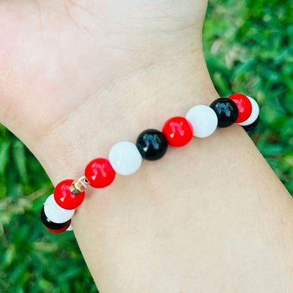 Pulsera Elástica Cuentas RBD Estrellas Doradas