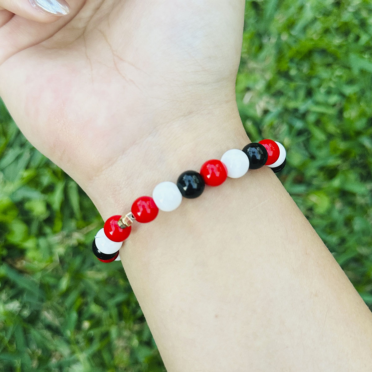 Pulsera Elástica Cuentas RBD Estrellas Doradas