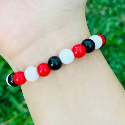 Pulsera Elástica Cuentas Diego Estrellas Platas